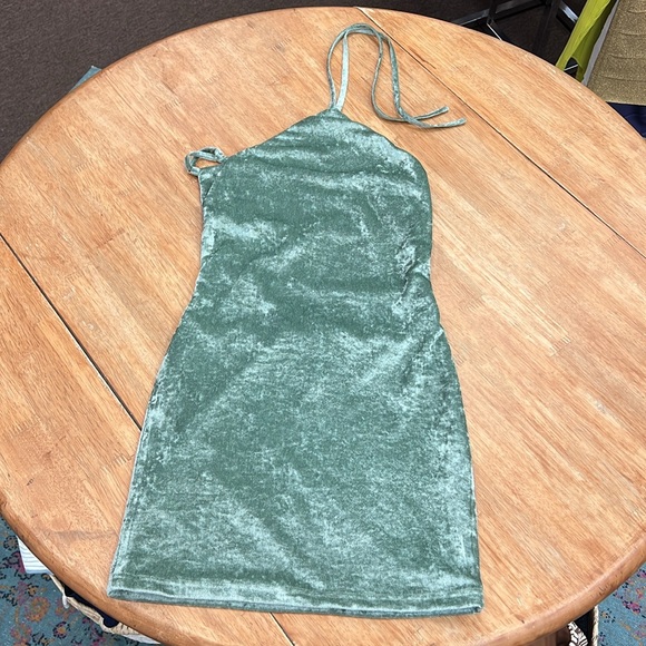 OUTCAST REBELLE MINI DRESS SAGE SPL NO TAGS - Picture 5 of 7